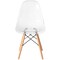 Fabulaxe Dining Chair w/Wooden Dowel Eiffel Legs, DSW Transparent Plastic Shell Accent Chair, Clear, 4PK QI004627.CL.4 - alternate 4